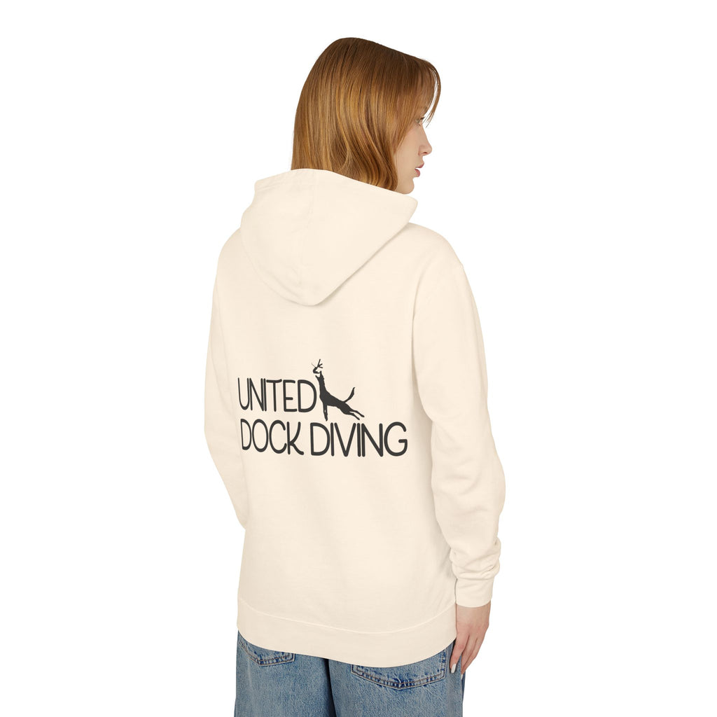 Where's the dock? Front and United Dock Diving Logo Back