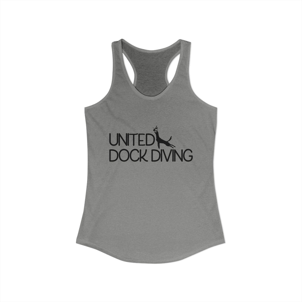 United Dock Diving Logo Front Women's Ideal Racerback Tank