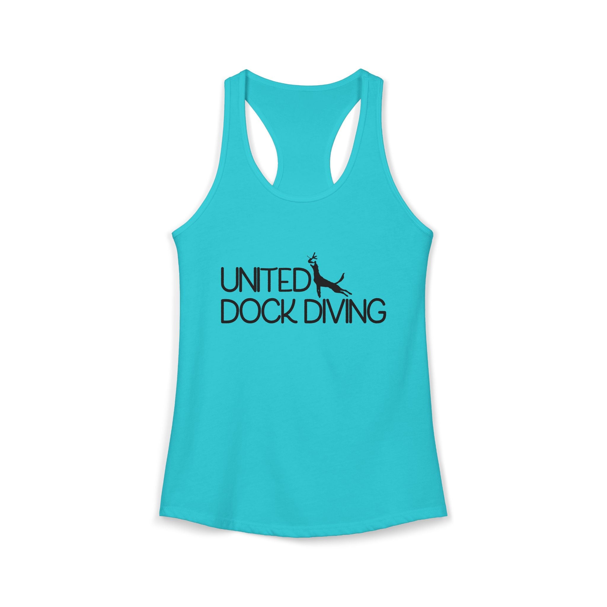 United Dock Diving Logo Front Women's Ideal Racerback Tank