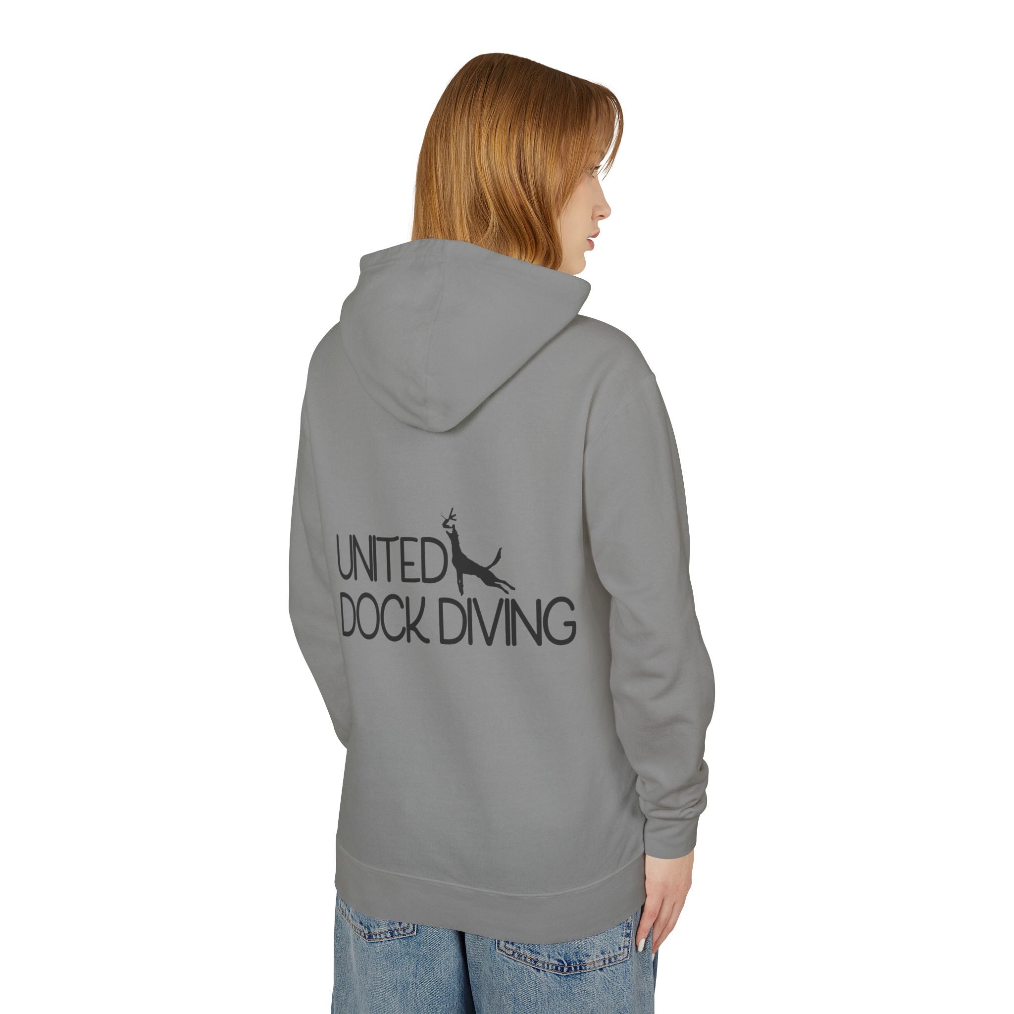 Where's the dock? Front and United Dock Diving Logo Back