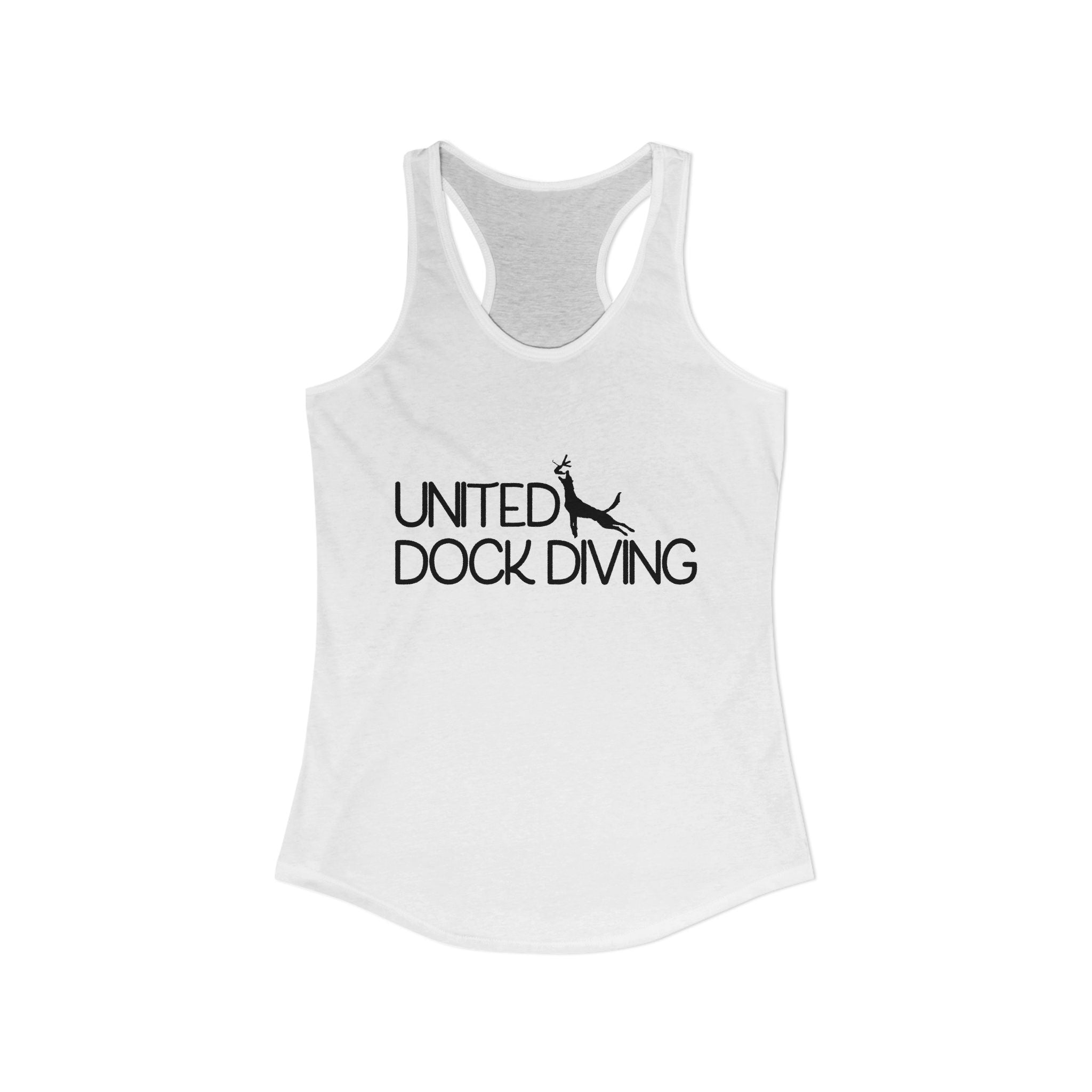 United Dock Diving Logo Front Women's Ideal Racerback Tank