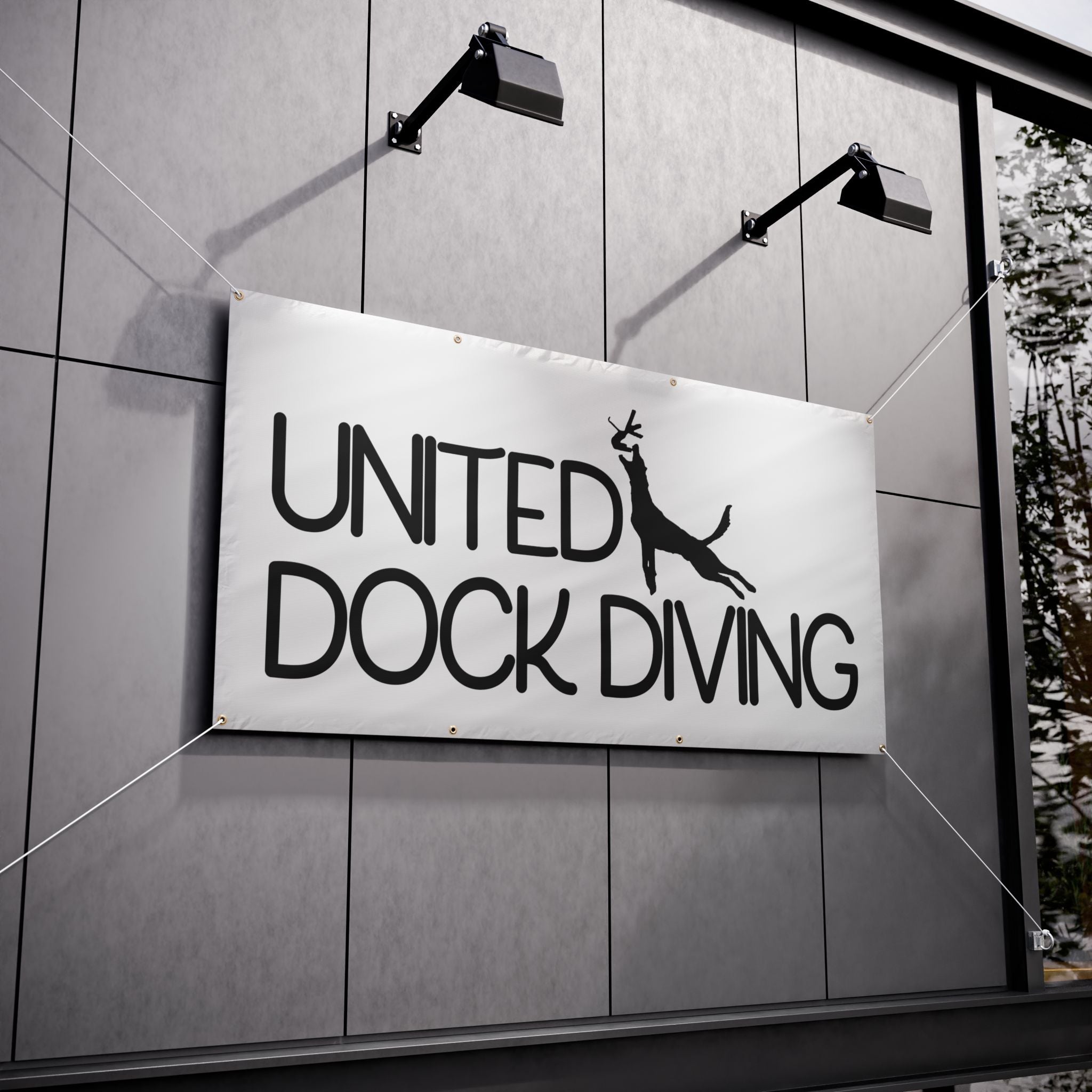 Custom Vinyl Banners for Dock Diving Events - United Dock Diving Design