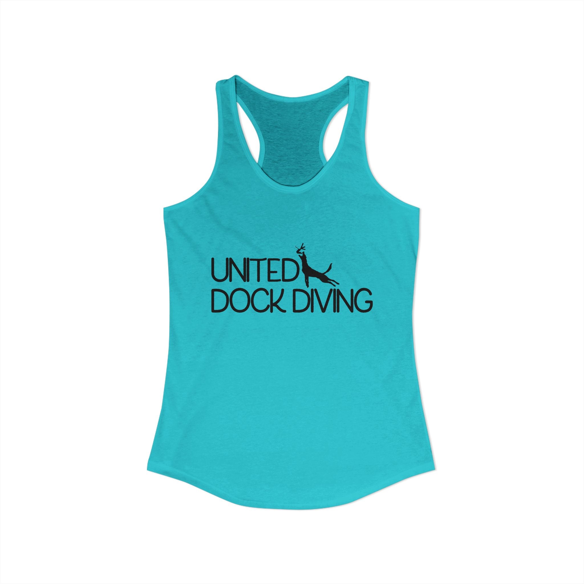 United Dock Diving Logo Front Women's Ideal Racerback Tank