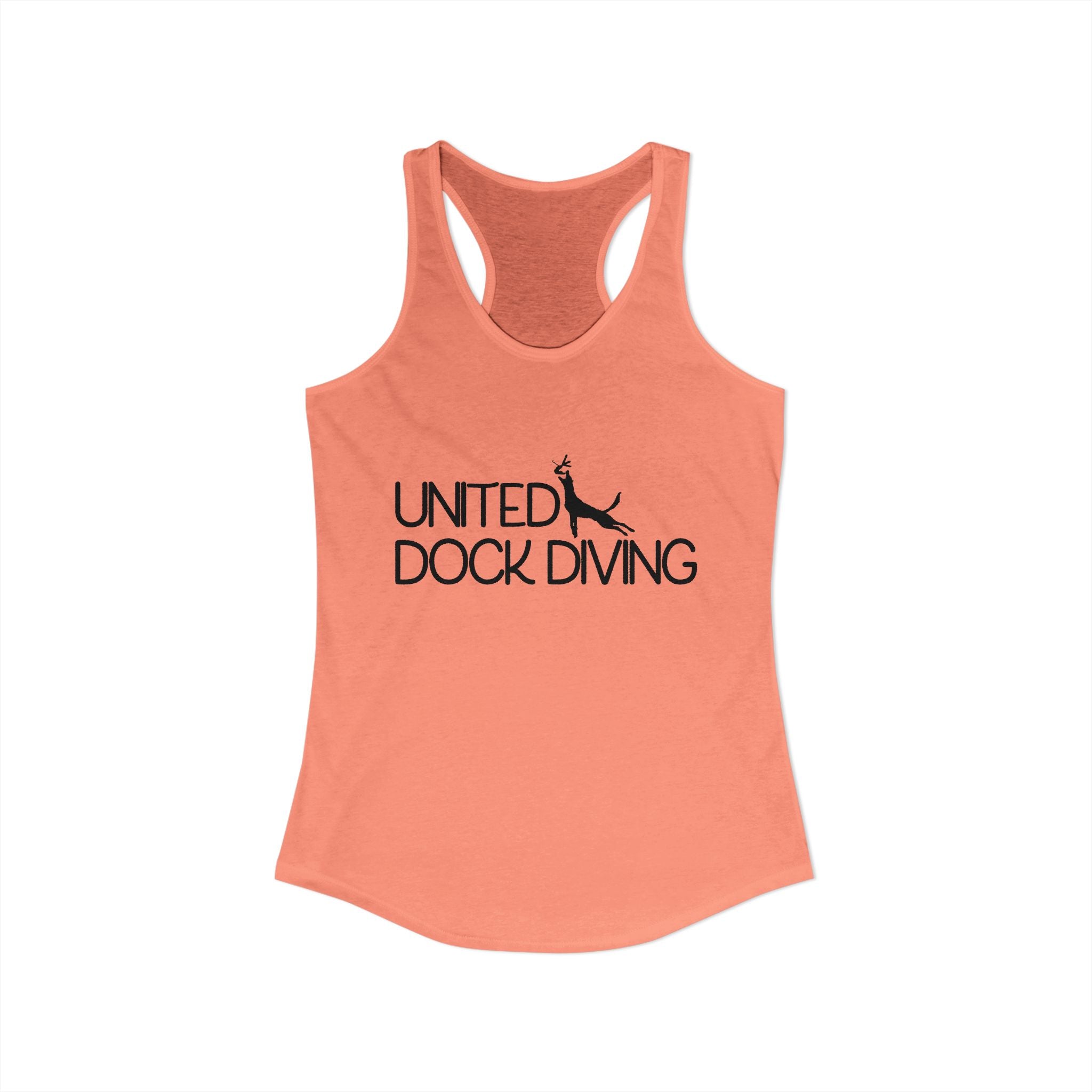 United Dock Diving Logo Front Women's Ideal Racerback Tank