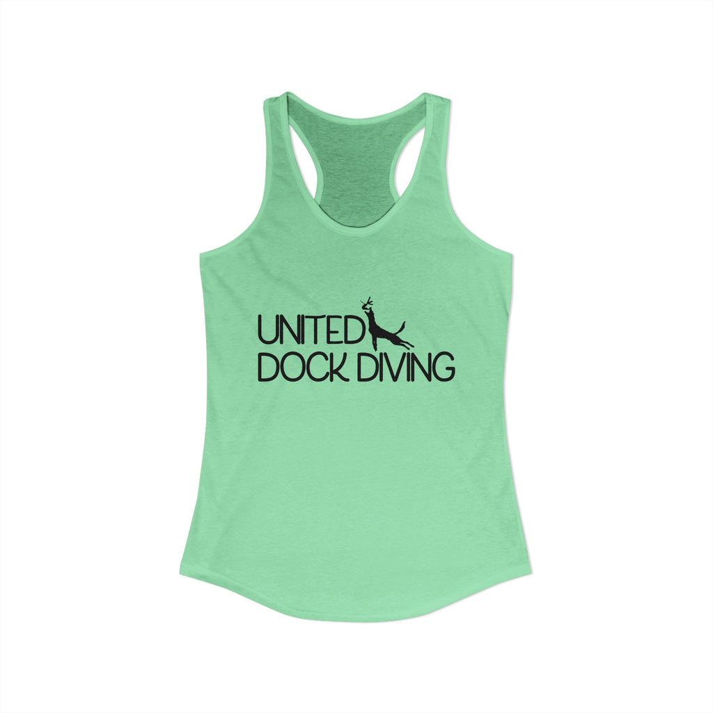 United Dock Diving Logo Front Women's Ideal Racerback Tank
