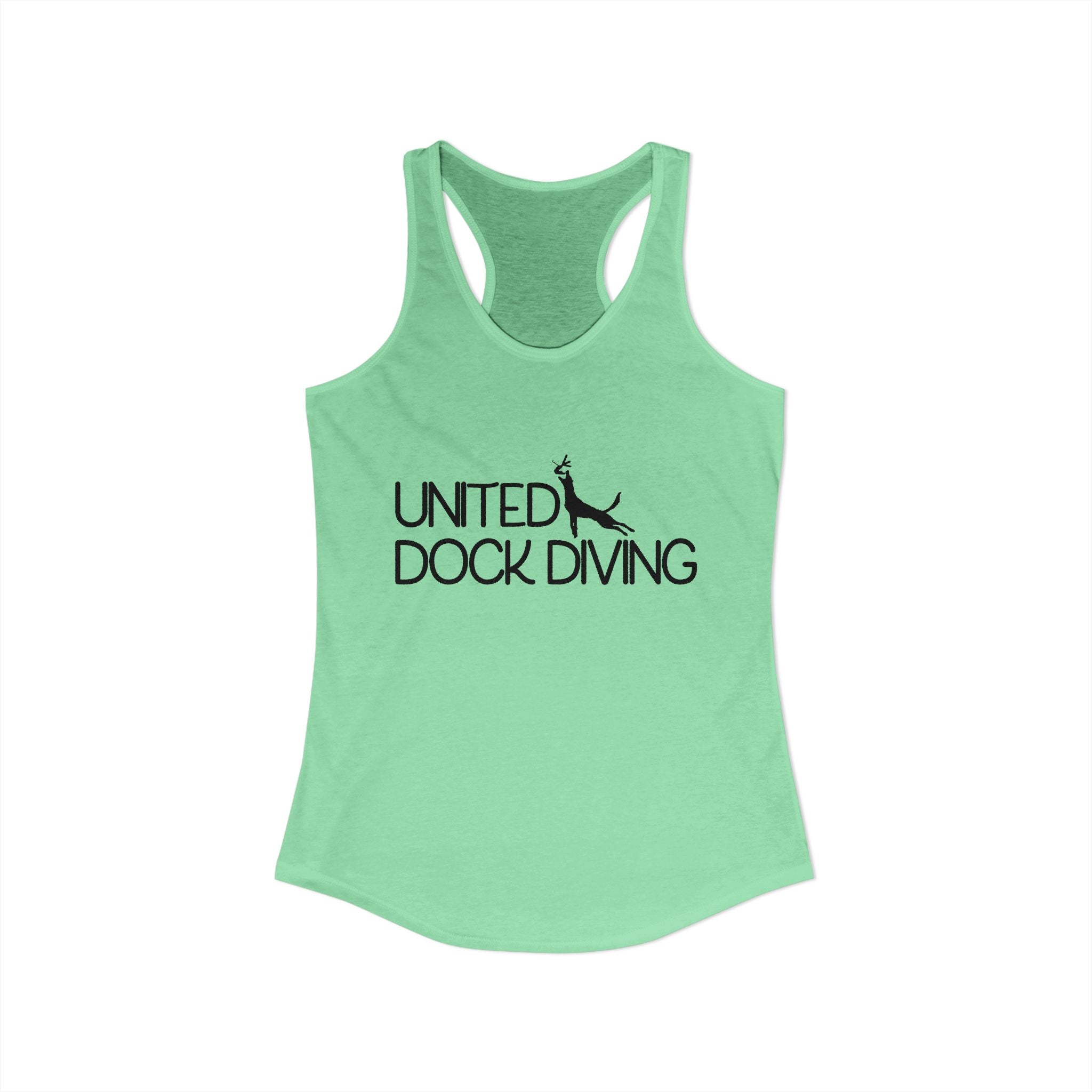 United Dock Diving Logo Front Women's Ideal Racerback Tank