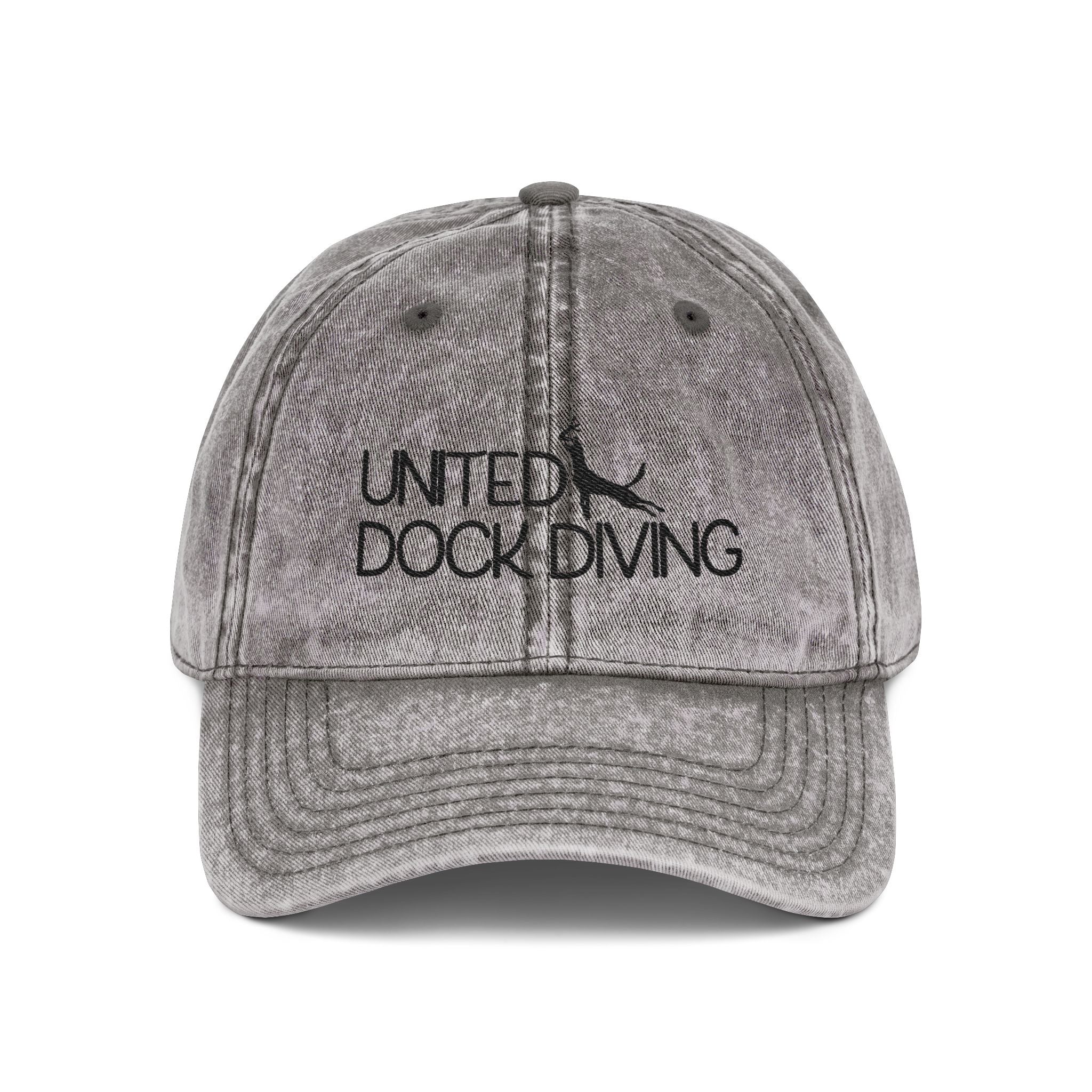 Vintage Embroidered Cap — United Dock Diving Logo