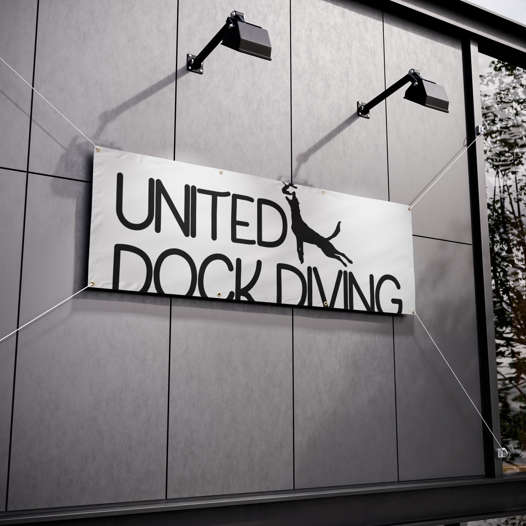 Custom Vinyl Banners for Dock Diving Events - United Dock Diving Design