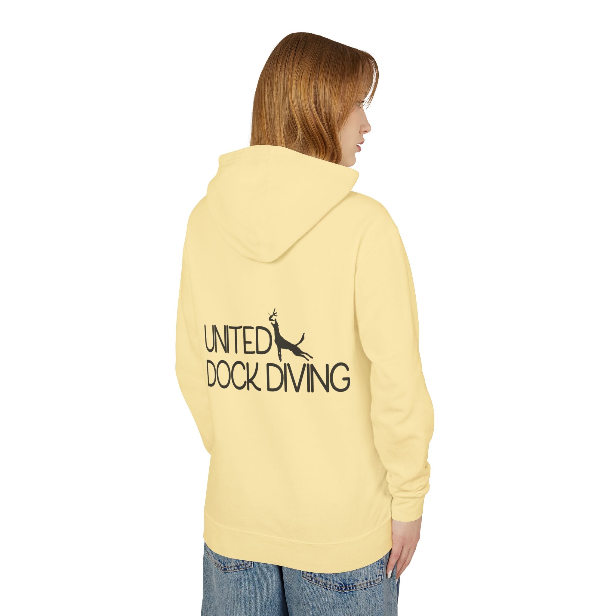 Where's the dock? Front and United Dock Diving Logo Back