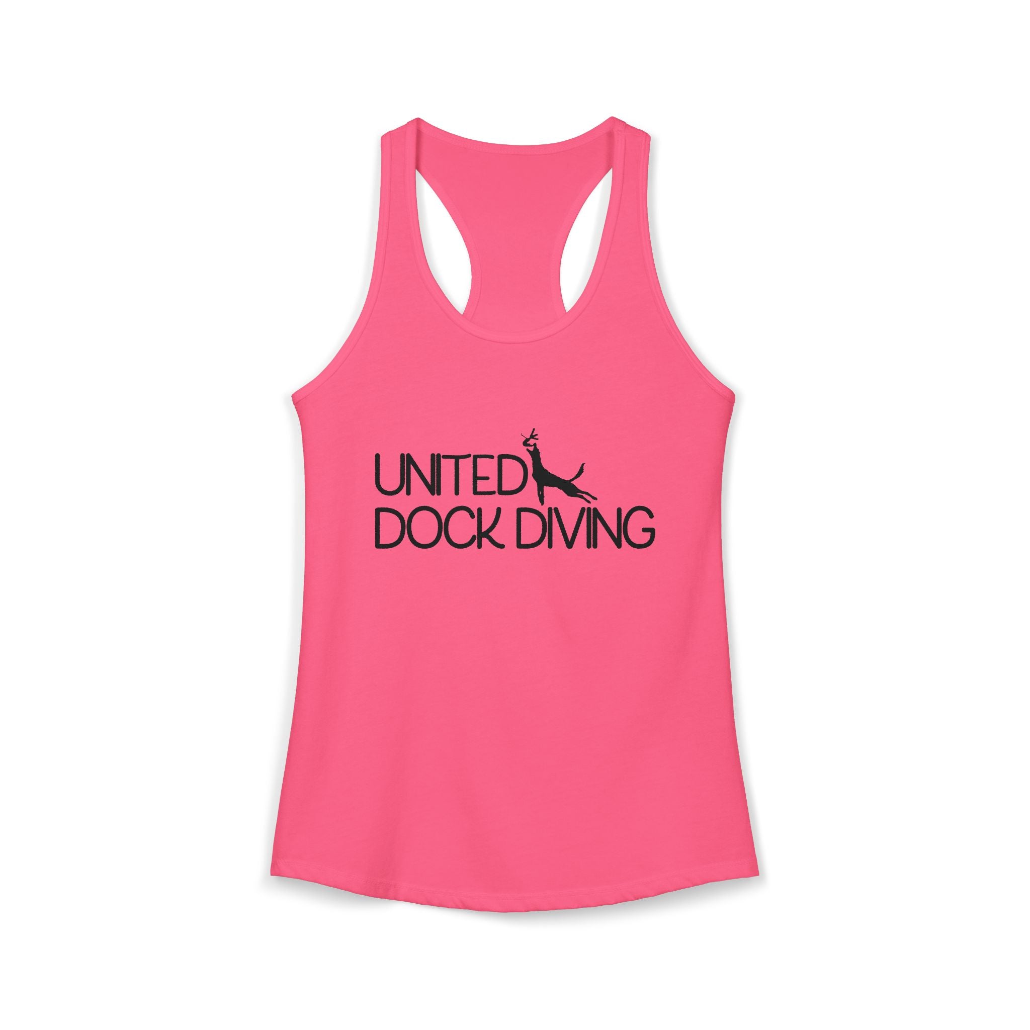 United Dock Diving Logo Front Women's Ideal Racerback Tank