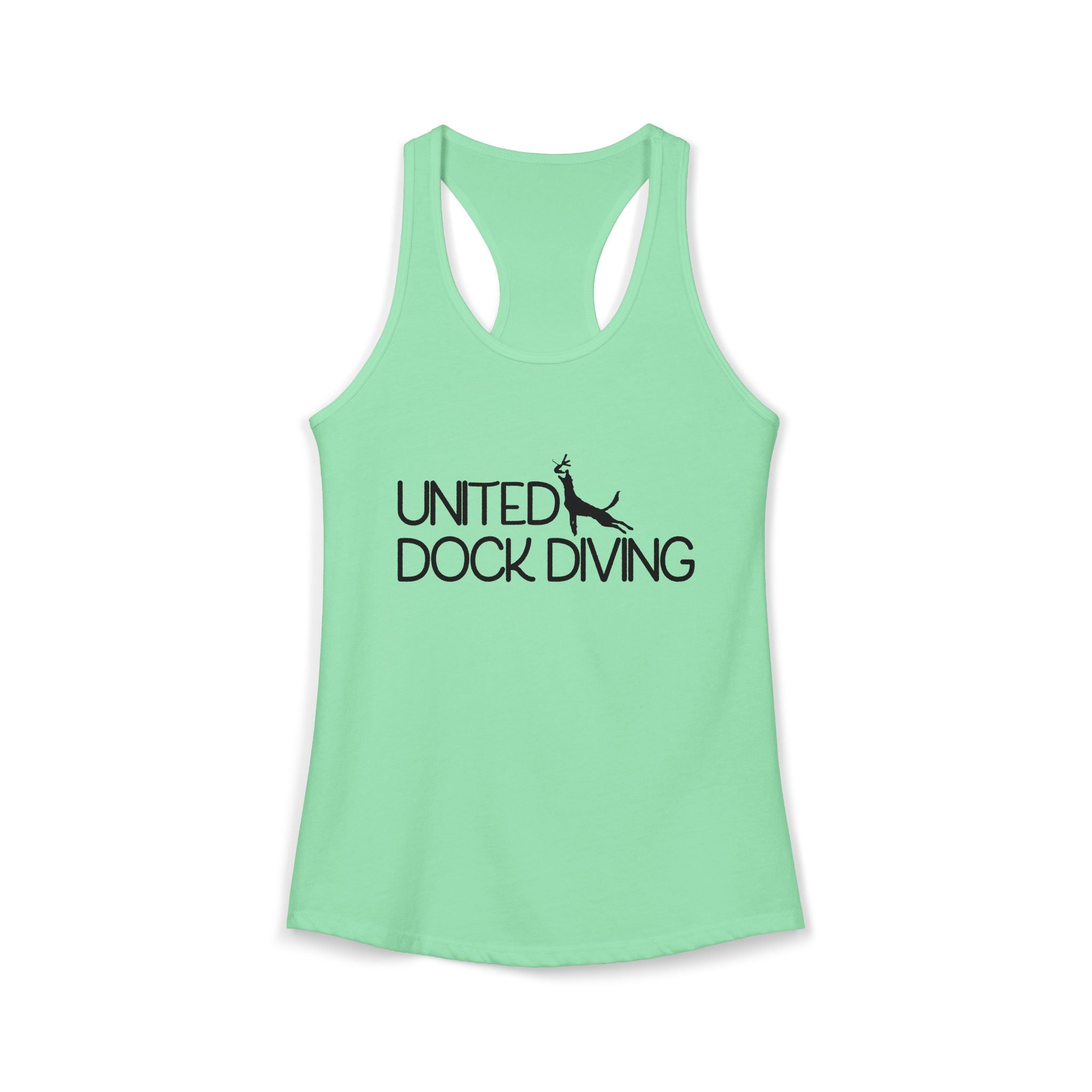 United Dock Diving Logo Front Women's Ideal Racerback Tank