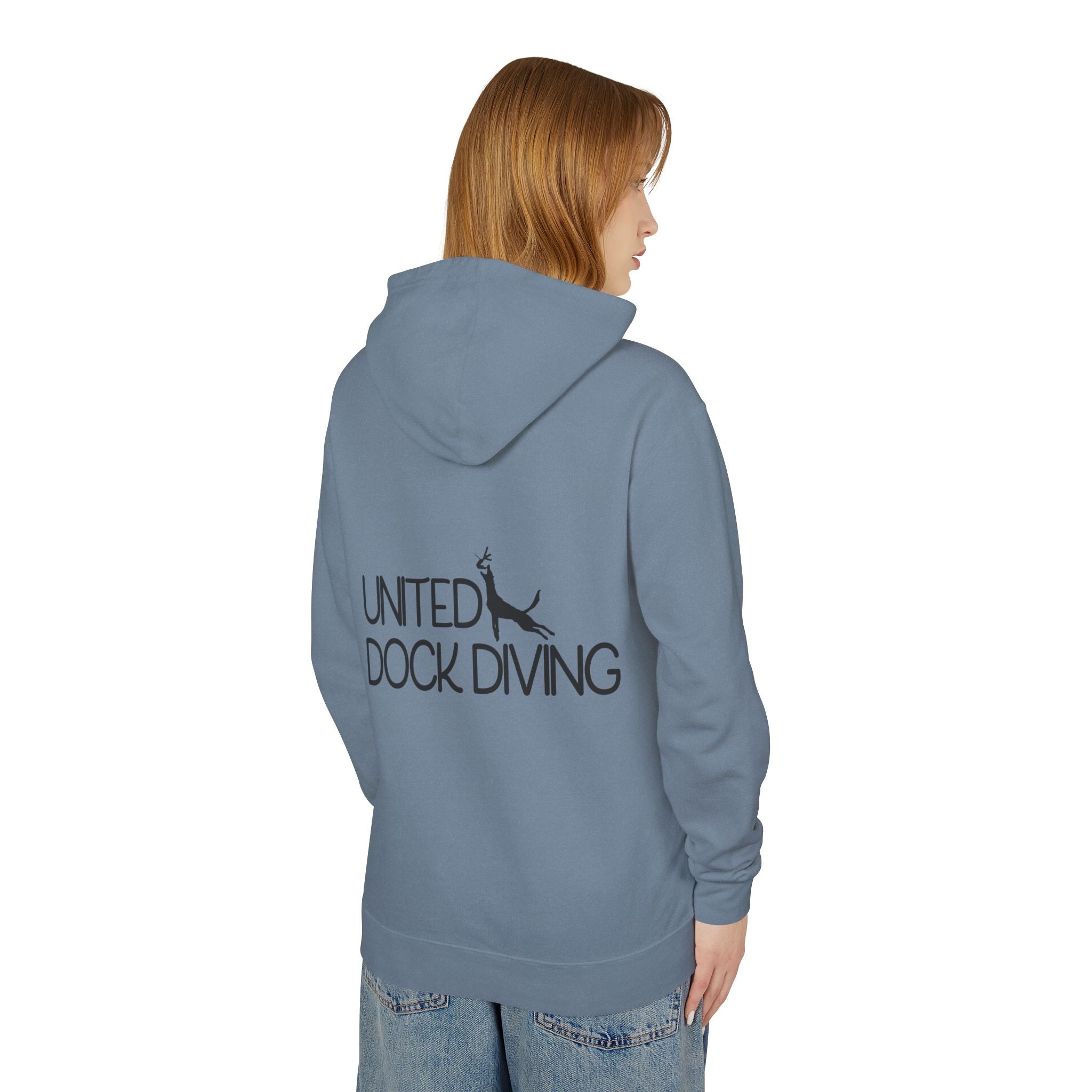 Where's the dock? Front and United Dock Diving Logo Back