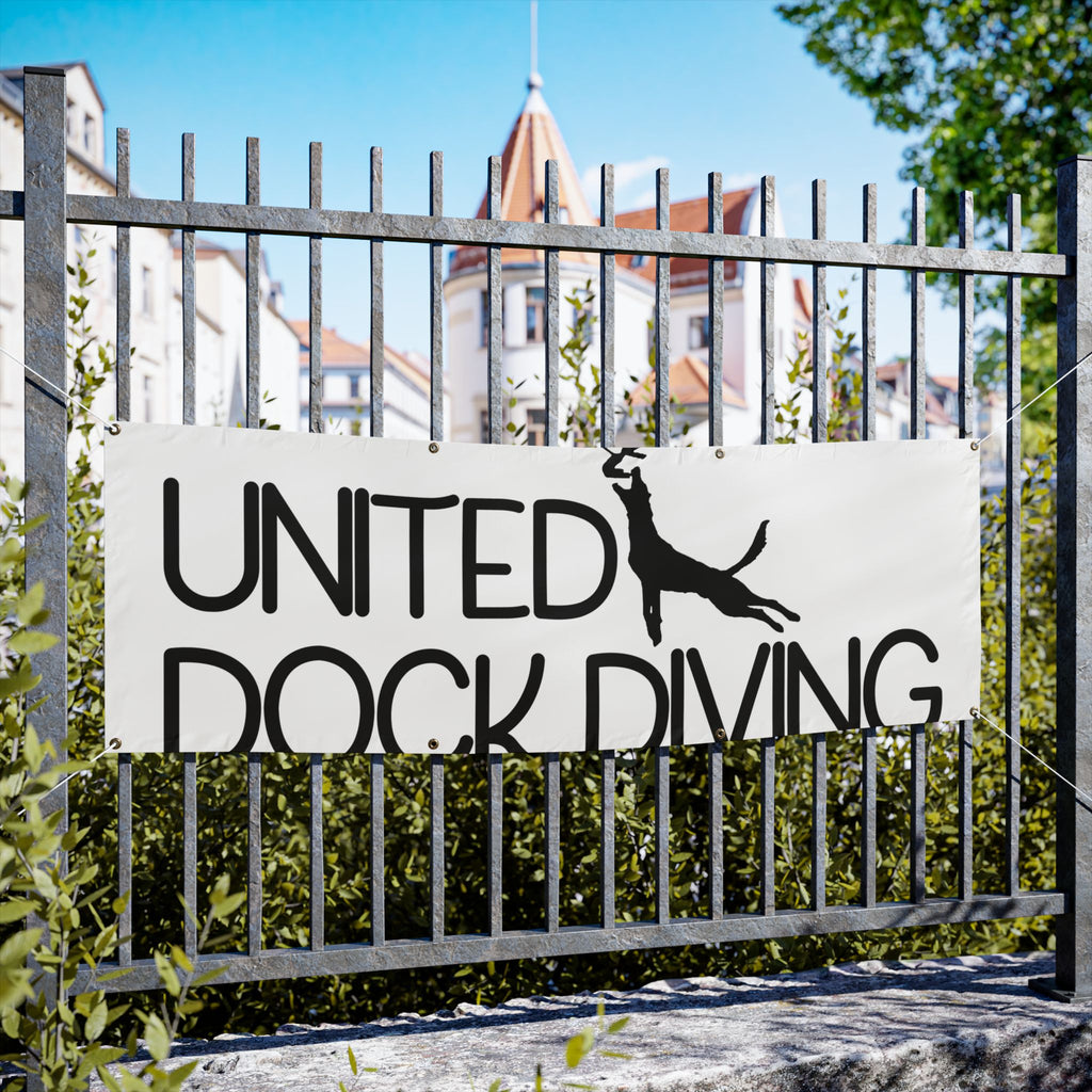 Custom Vinyl Banners for Dock Diving Events - United Dock Diving Design