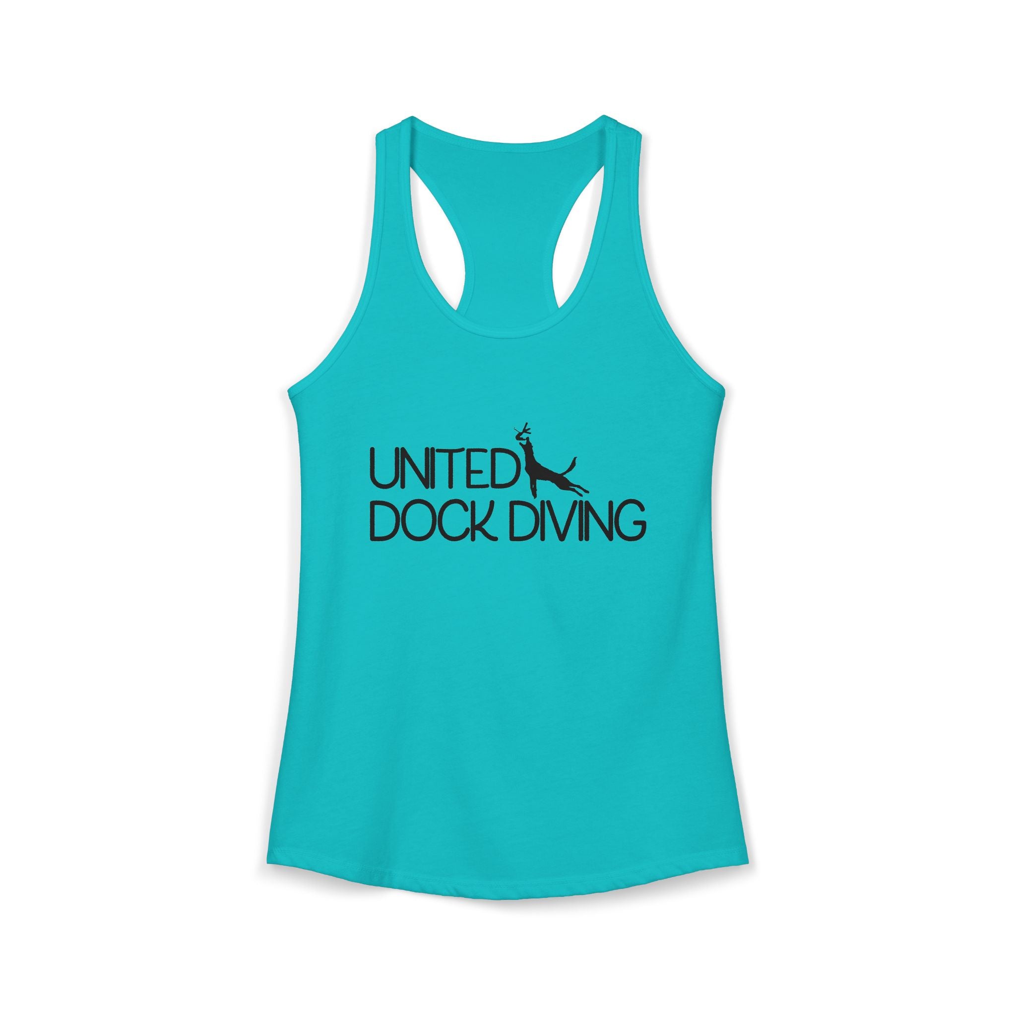 United Dock Diving Logo Front Women's Ideal Racerback Tank