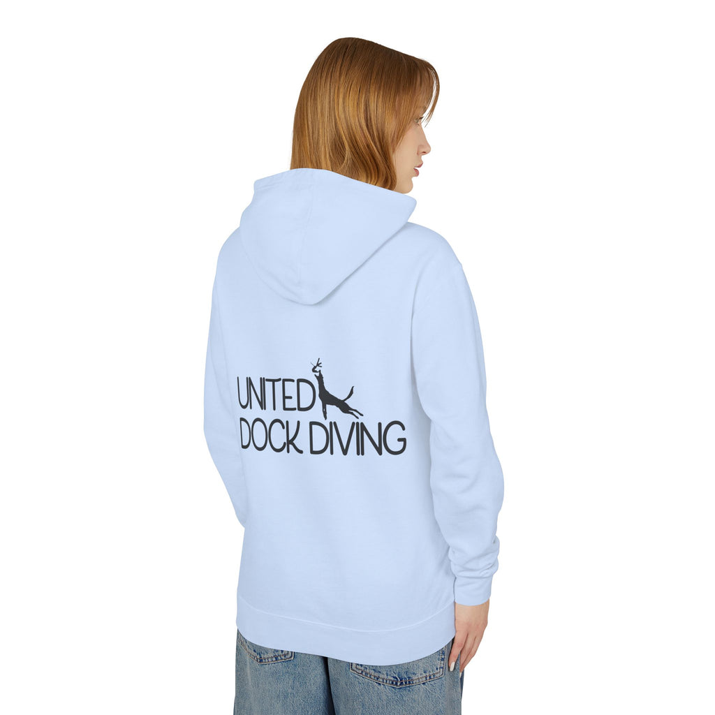 Where's the dock? Front and United Dock Diving Logo Back