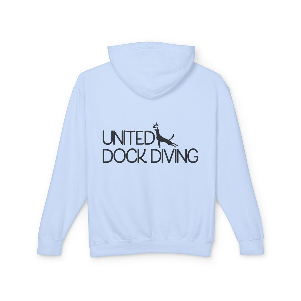 Where's the dock? Front and United Dock Diving Logo Back