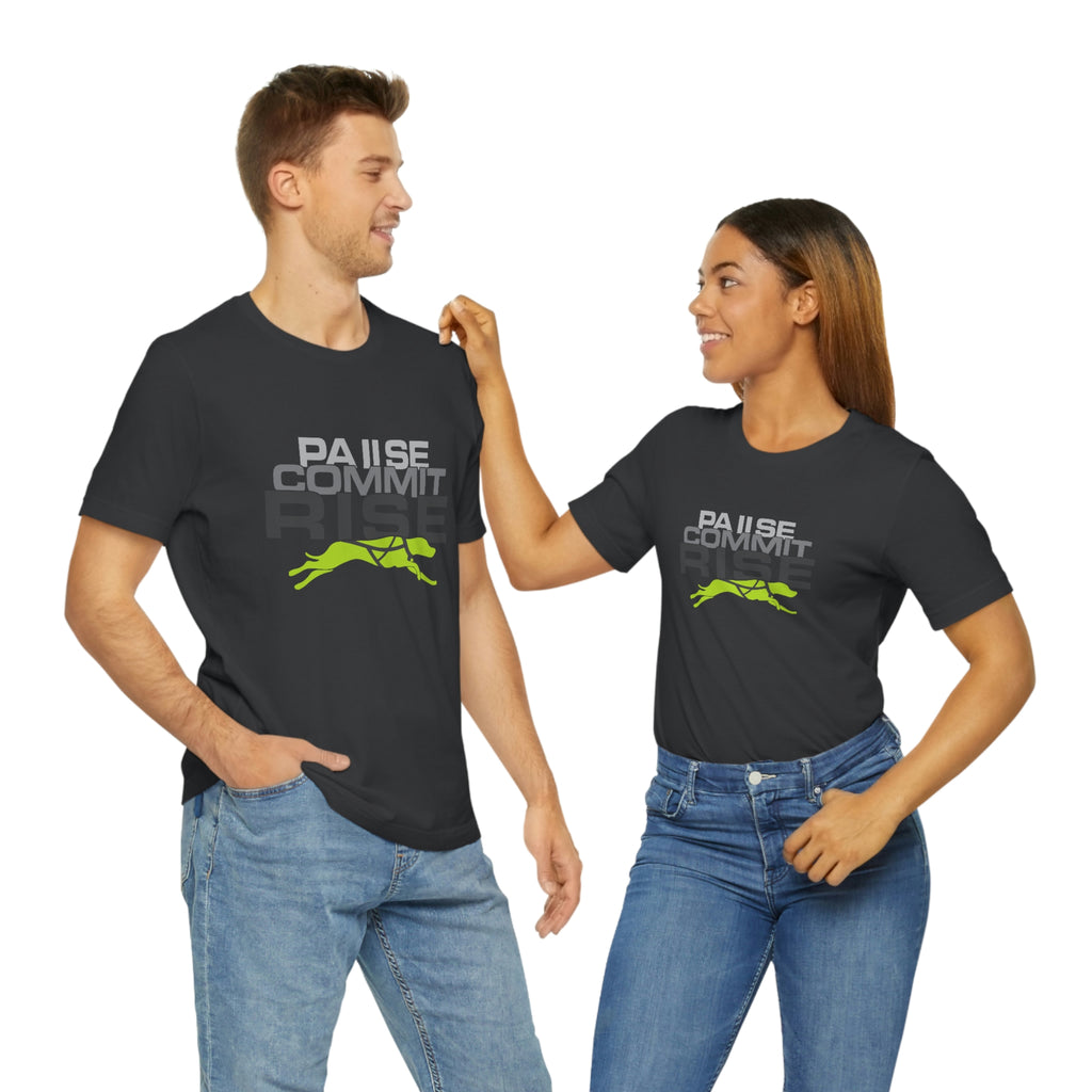 Pause Commit Rise Official Advanced Performance Canine Short Sleeve Tee