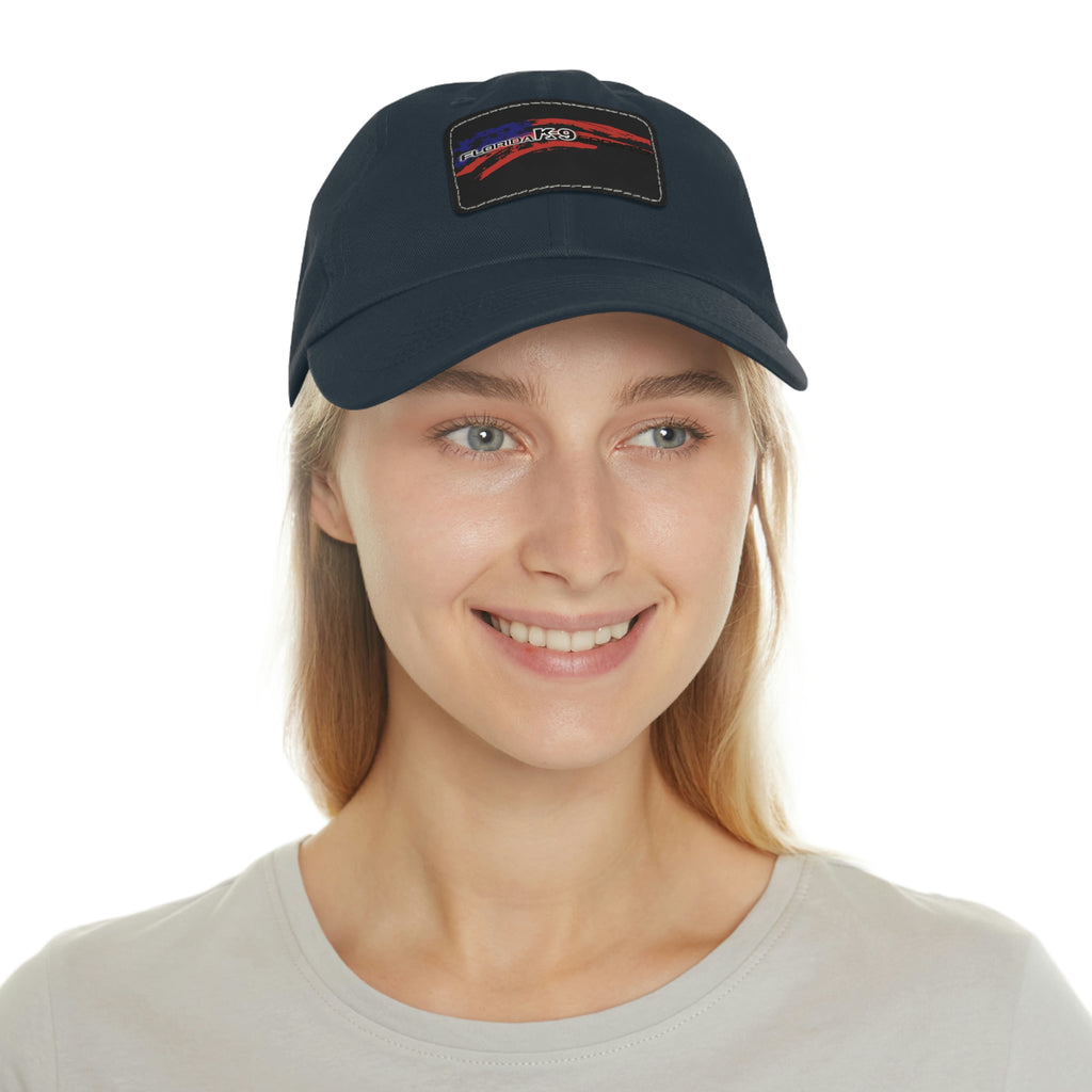 Multi Color Hat with Leather Patch (Rectangle)