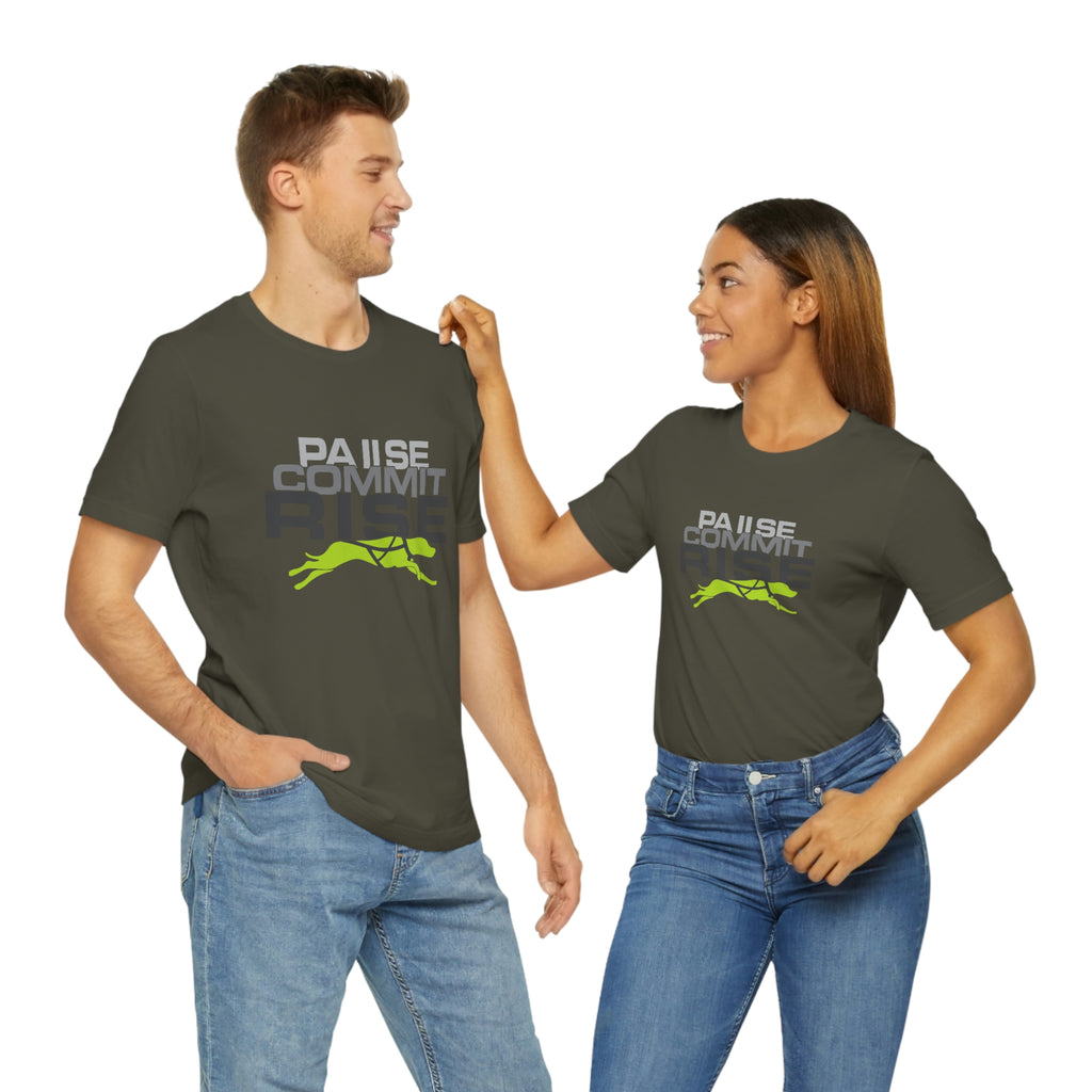 Pause Commit Rise Official Advanced Performance Canine Short Sleeve Tee