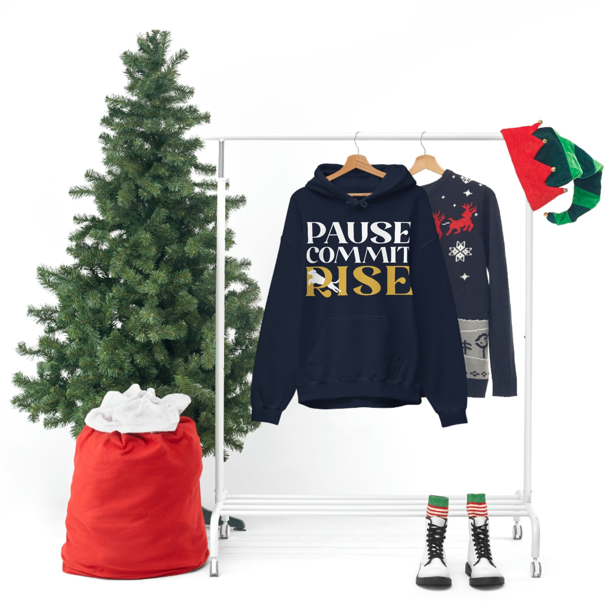 Pause Commit Rise Official Advanced Performance Canine Unisex Heavy Blend™ Hooded Sweatshirt
