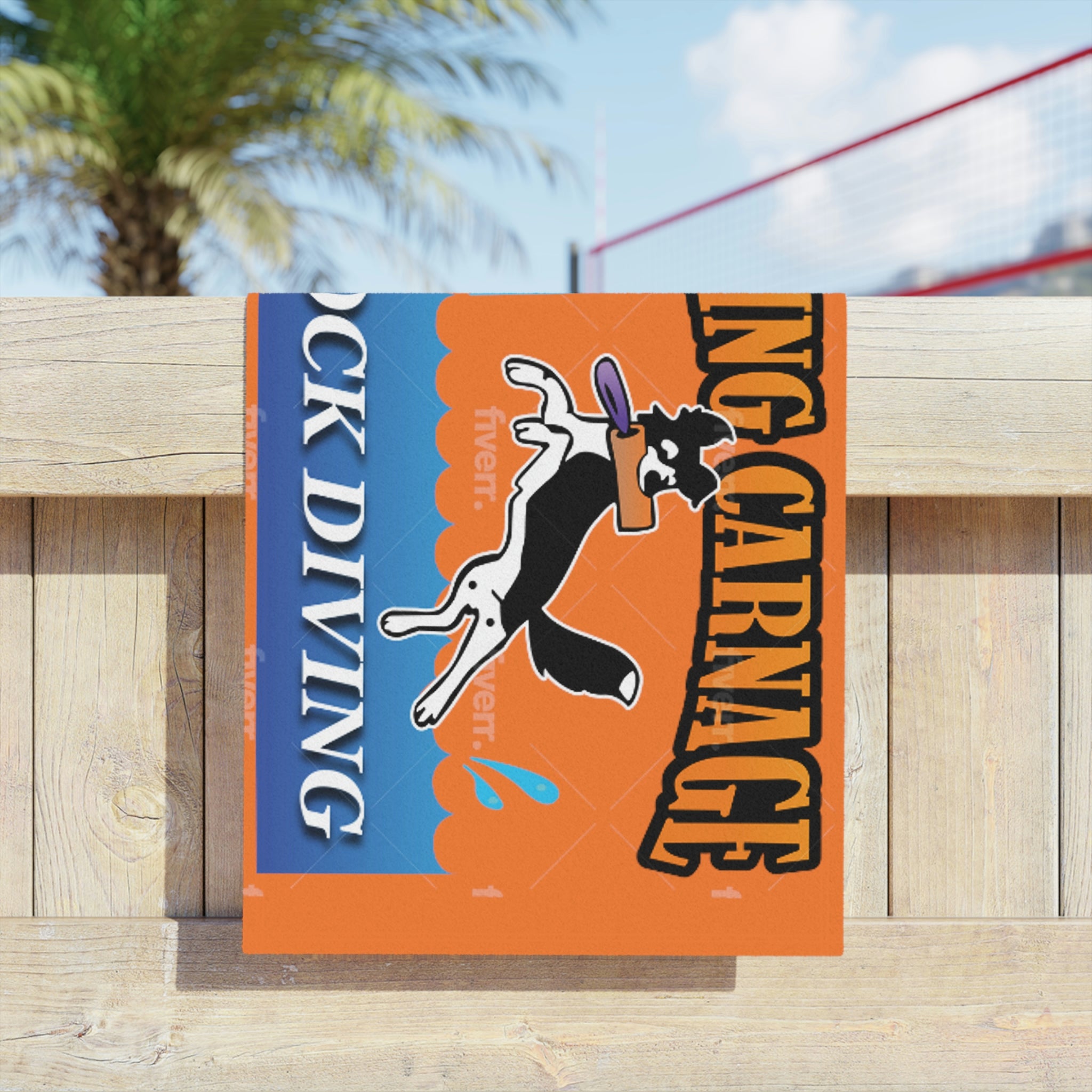 Orange Beach Towel