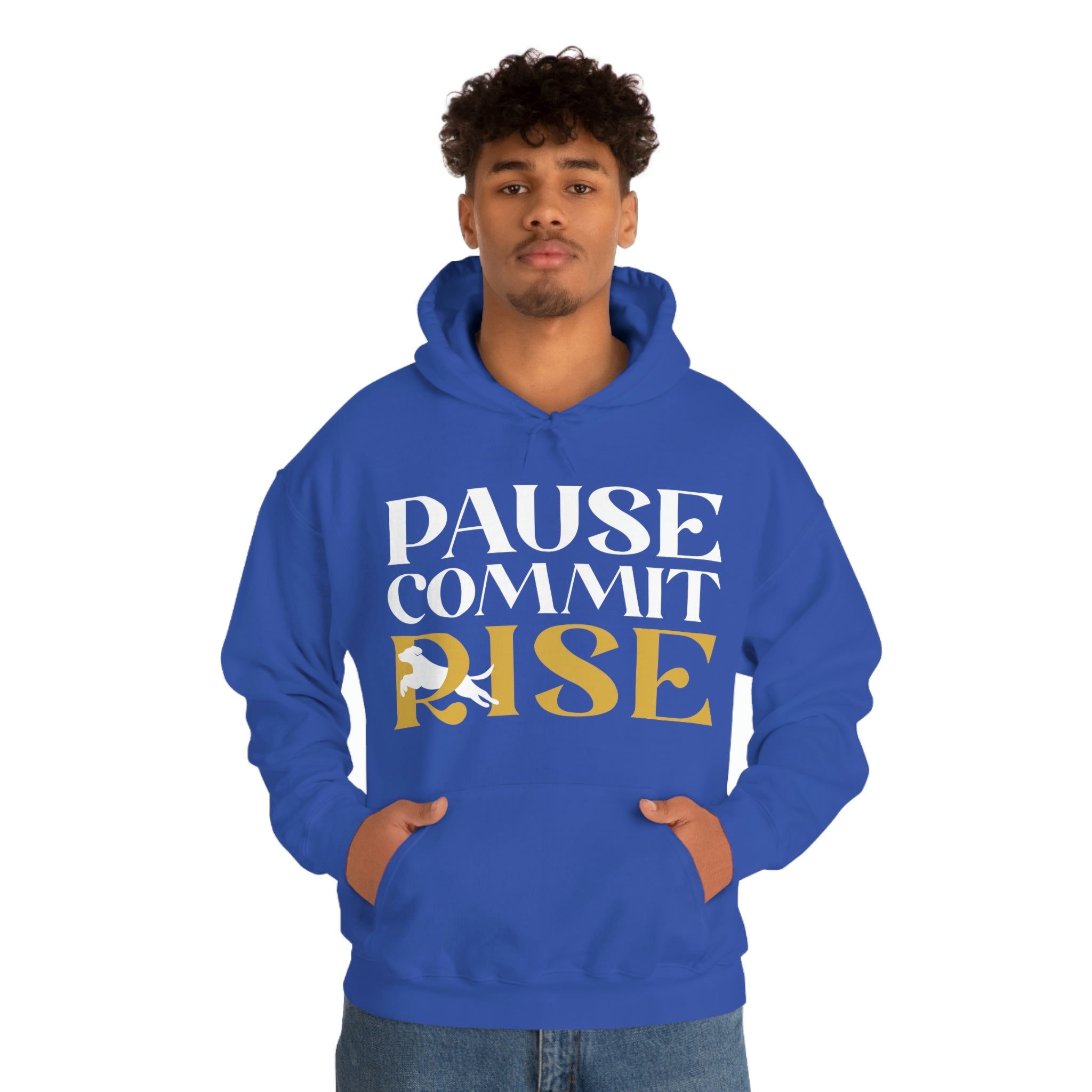 Pause Commit Rise Official Advanced Performance Canine Unisex Heavy Blend™ Hooded Sweatshirt
