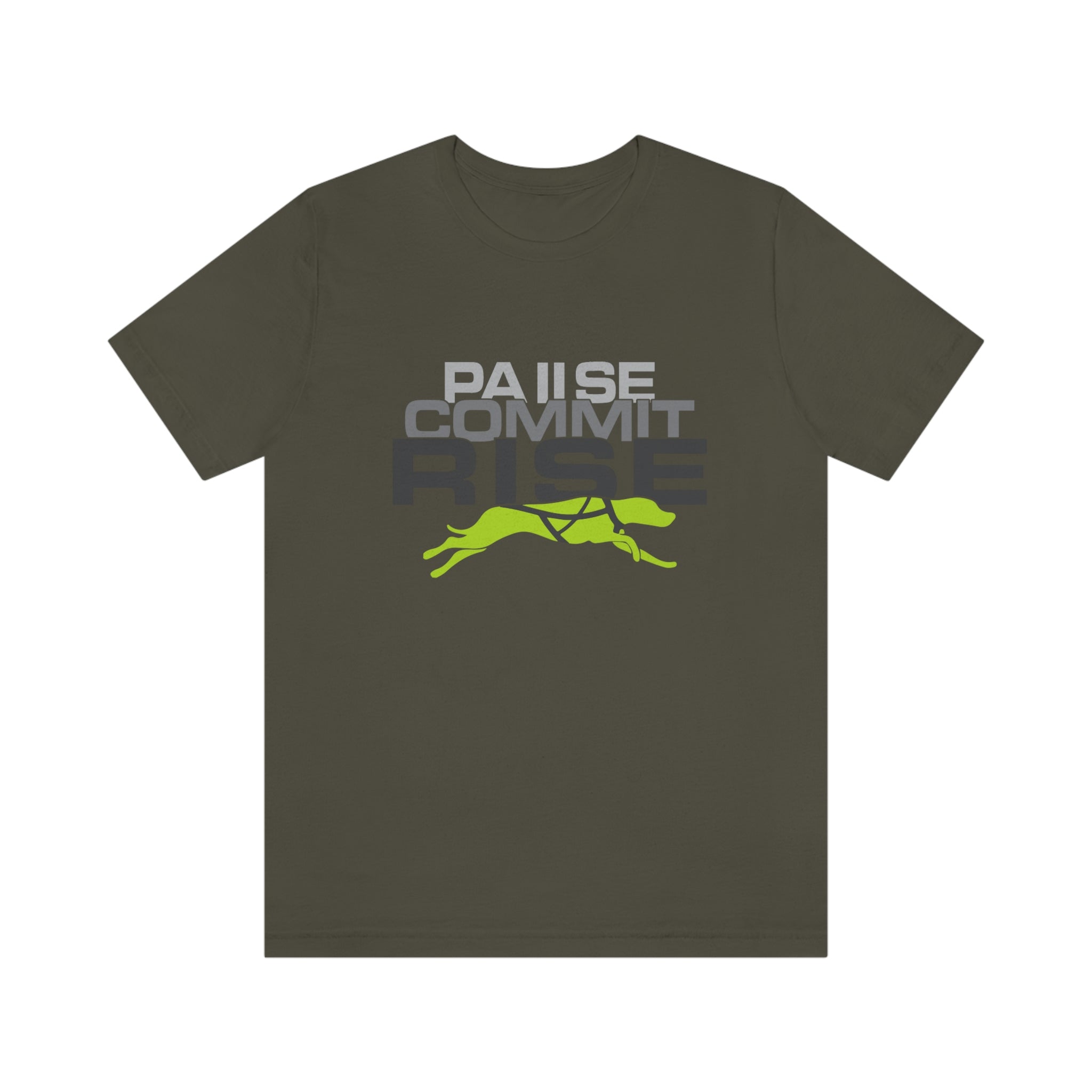 Pause Commit Rise Official Advanced Performance Canine Short Sleeve Tee