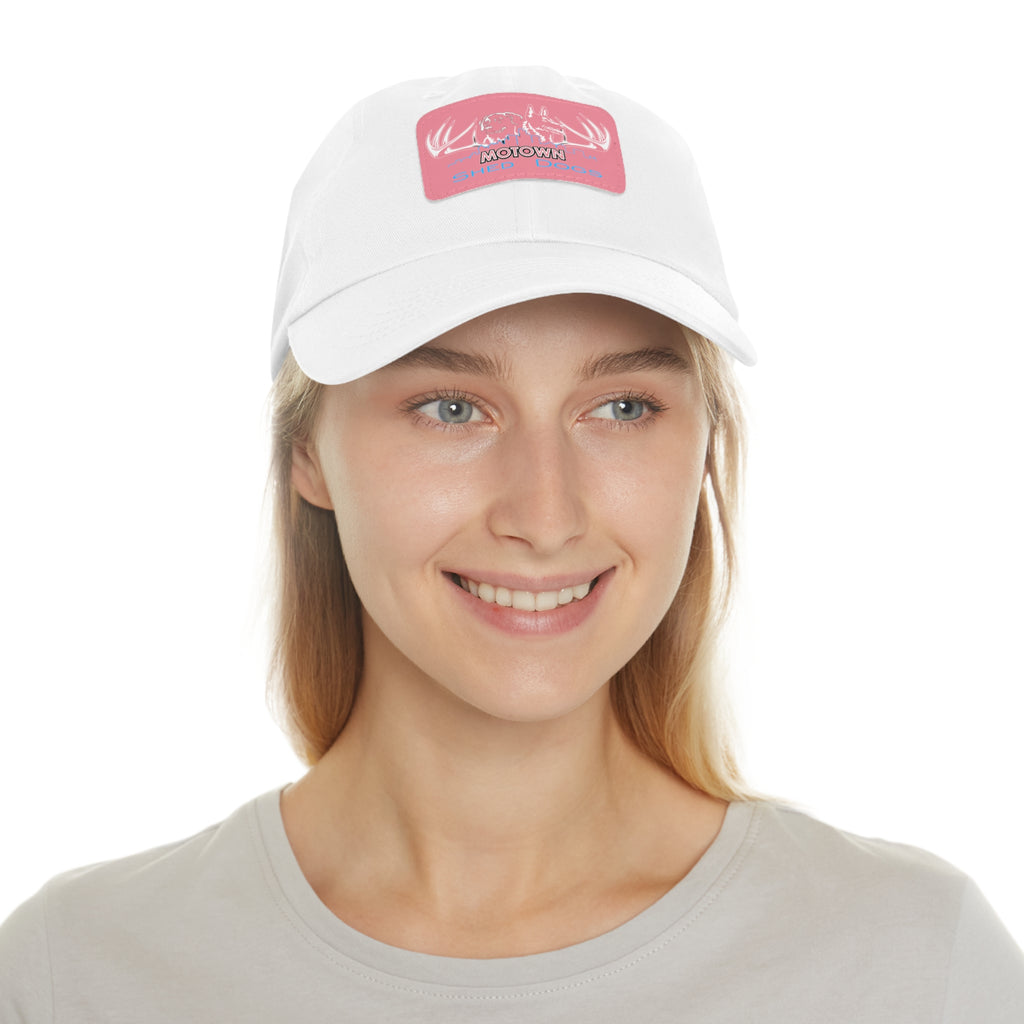 MoTown Multi Color hat with Leather Patch (Rectangle)