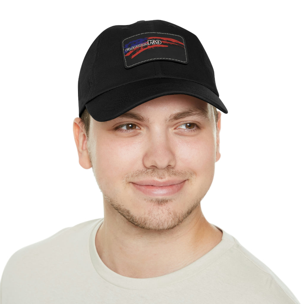 Multi Color Hat with Leather Patch (Rectangle)
