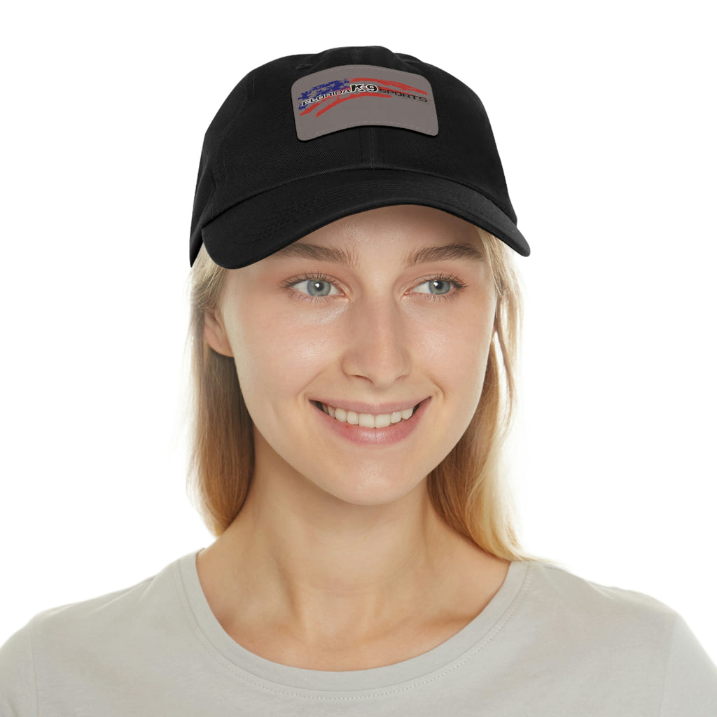 Multi Color Hat with Leather Patch (Rectangle)
